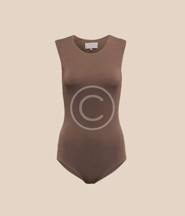 Sleeveless ribbed bodysuit